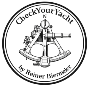 Das Logo von CheckYourYacht – Ihr spezialisierter Sachverständiger für technische Gutachten, Wertermittlung und Kaufberatung für Ihre Yacht oder Ihr Boot.