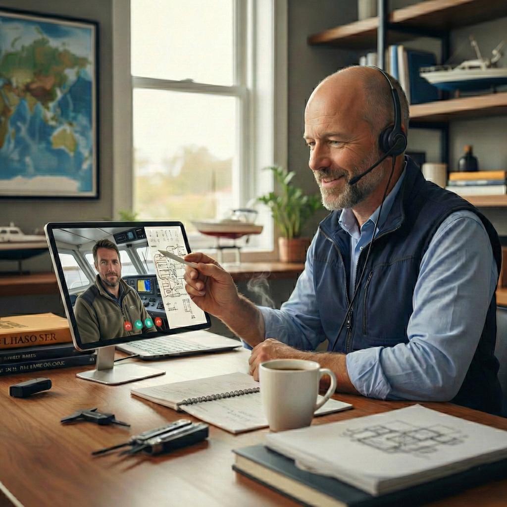 Professionelle Yacht-Technik Beratung per Video-Call durch Reiner Biermeier für Eigner und Käufer.